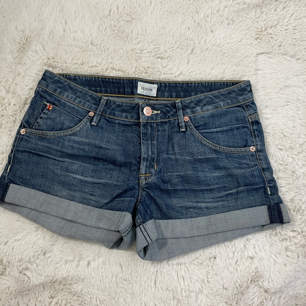 Hudson cuffed jean shorts - 28